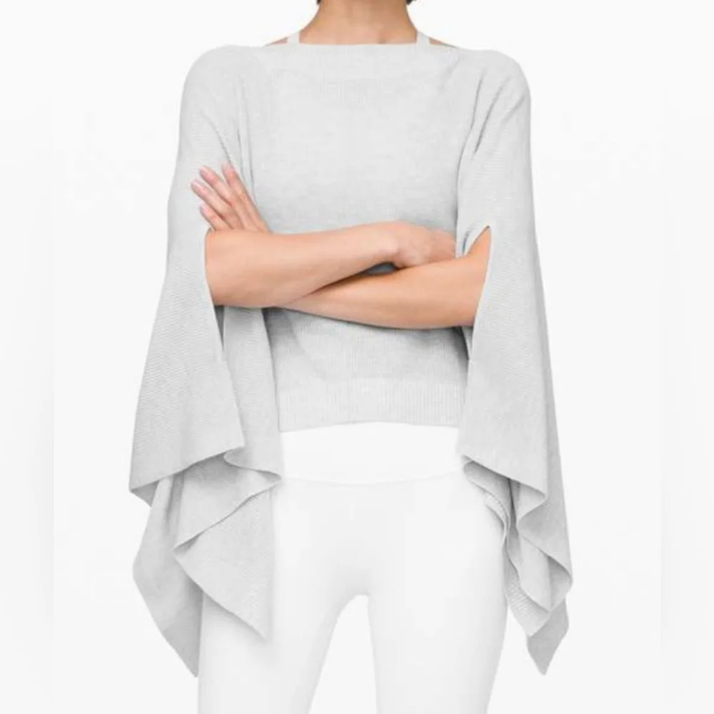 Lululemon Forward Flow Cape Poncho Yoga Active Comfort Athleisure Workout OS